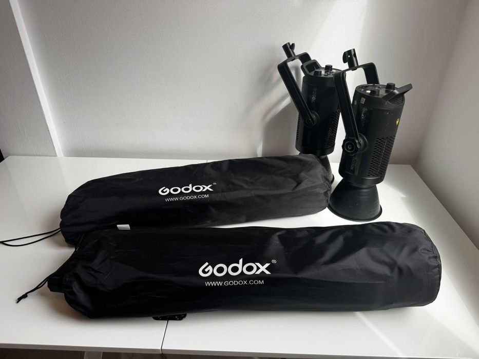 GODOX 2 buc Lampă + 2 stative + 2 softbox-uri