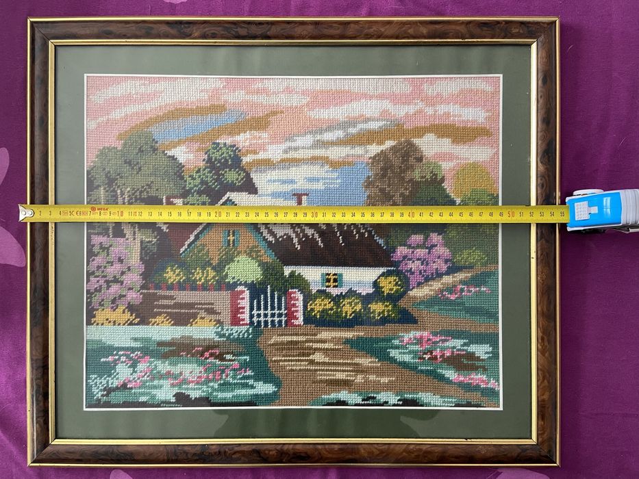 Tablou goblen lucrat manual si inramat