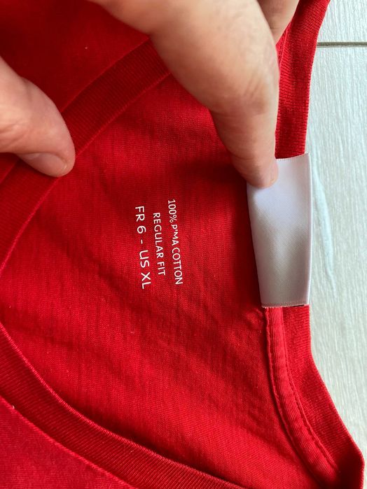 Lacoste Pima Cotton мъжка червена тениска размер XL