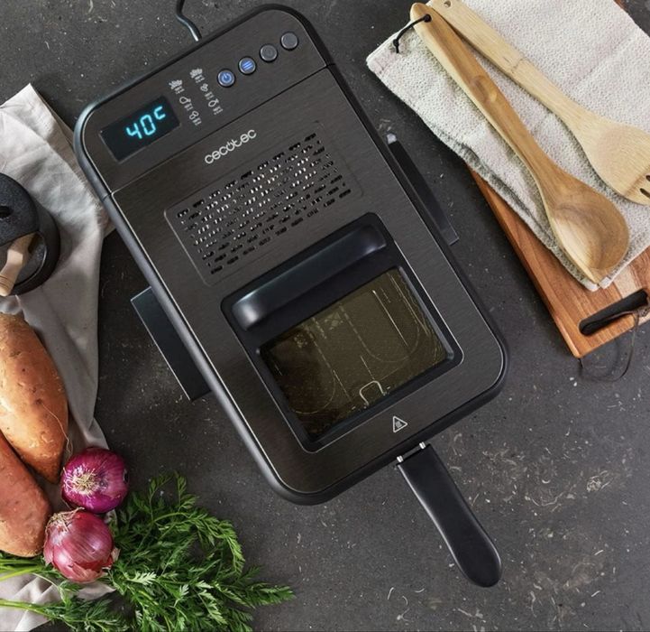 Friteuză Cecotec CleanFry Luxury 3000 Dark – 3,2L / 2400W