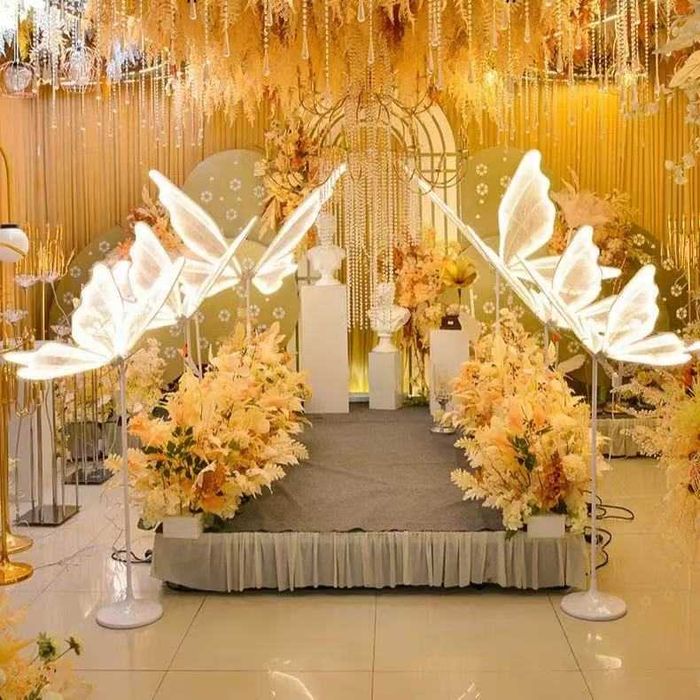 Set 2 fluturi decorativi LED pentru evenimente lumina calda