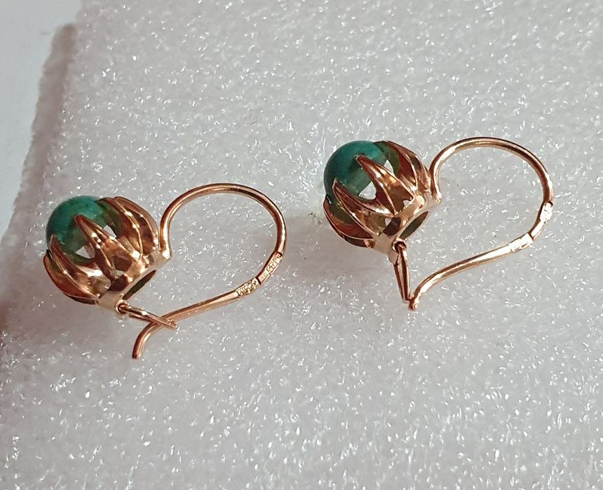 Бирюза    сережки.