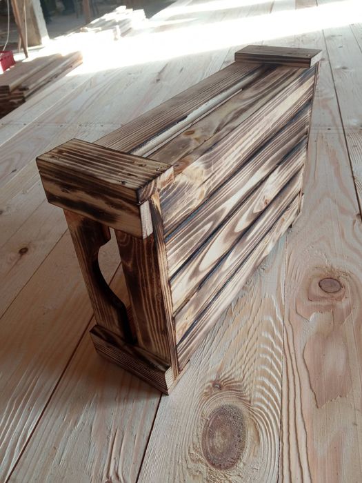 Подаръчни дървени щайги-кошници