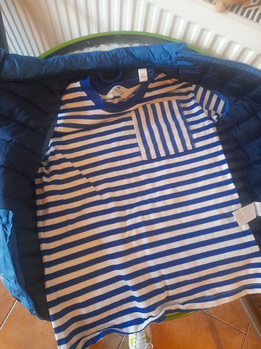 Set tricou h&m si vesta Okaidi 128 cm ,7-8 ani
