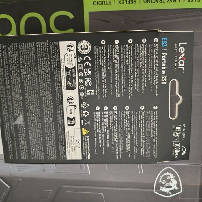 vand 3xssd extern sigilat crucial x9 1tb sigilat  1GB/s speed mac win