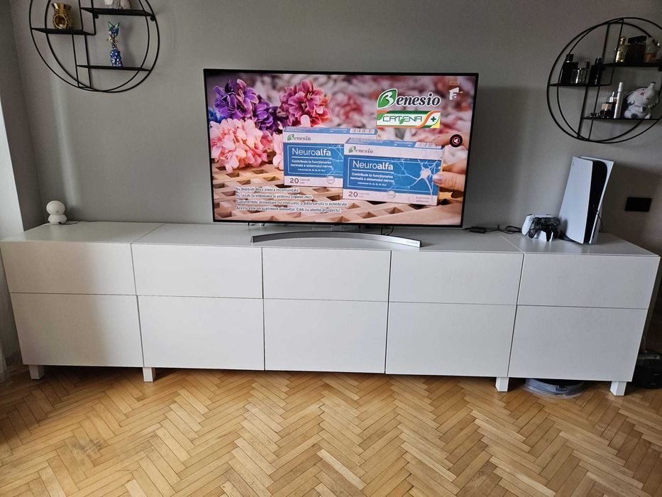 Comoda living cu 10 sertare alba ikea