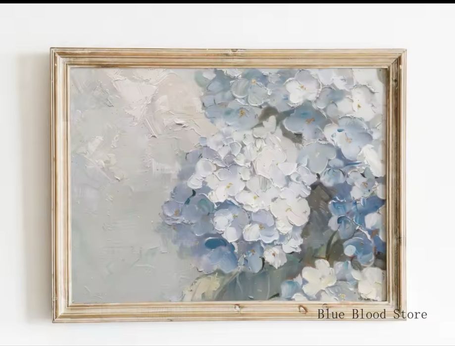 Картина с рамка в синьо 60/40 см