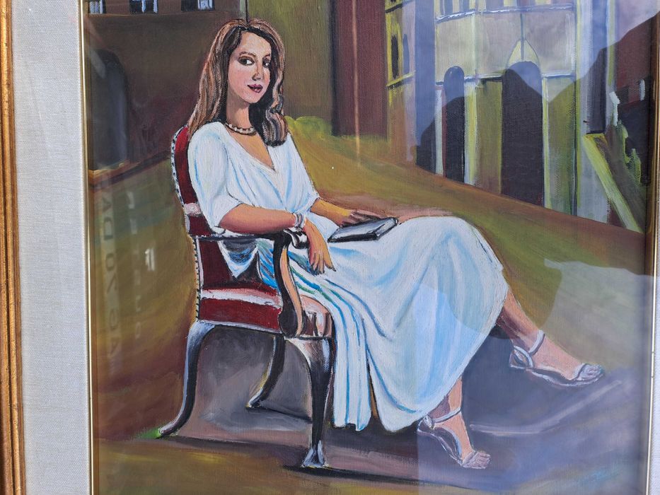 tablou pictura pe panza 72/62 cm semnat