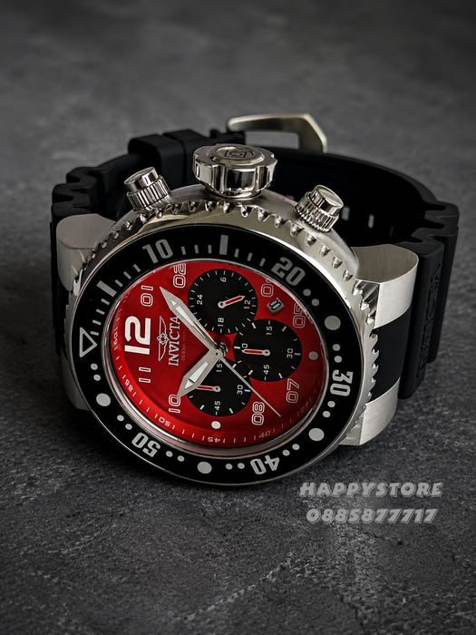INVICTA Hummer Red dial 52 mm, Инвикта нов мъжки часовник