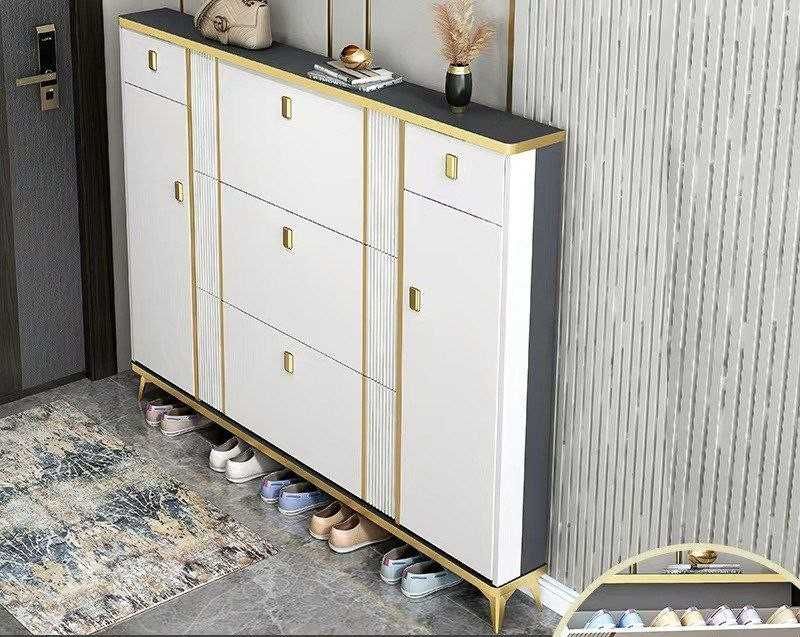 Узкий шкаф для обуви Обувница в прихожую этажерка обувной шкаф Лофт