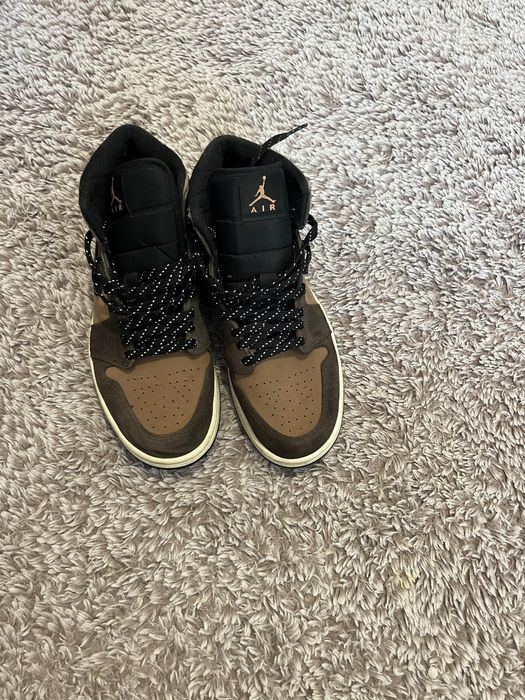 Nike Jordan 1 Mid “Dark Chokolate”-оригинални мъжки маратонки