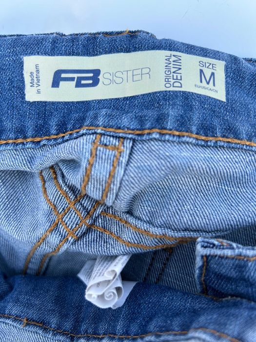 salopetă blugi cu pantaloni scurți culoare albastru, M, FB Sister