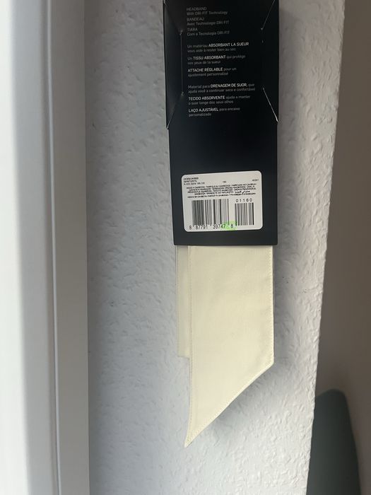 Nike Тенис лента за глава цвят бежов