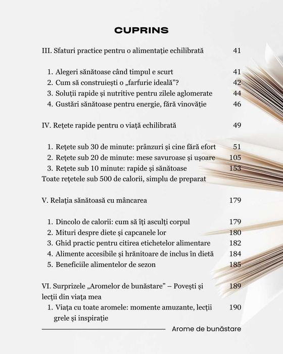 Arome de Bunăstare – Carte cu 60 rețete sub 500 calorii, slăbit simplu