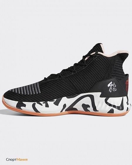 Баскетбольные кроссовки Adidas D Rose 9 черный, белый, красный