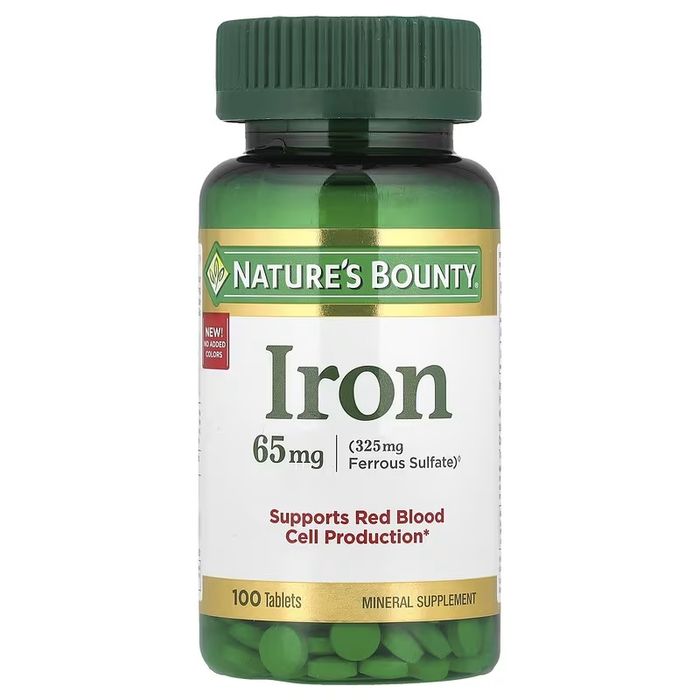Железо Америка Nature's Bounty Iron 65 мг, 100 шт