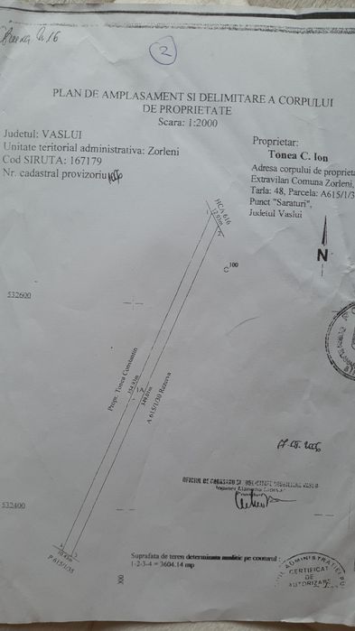 Ideal investitie!Vând 30 000 mp teren la sosea Zorleni