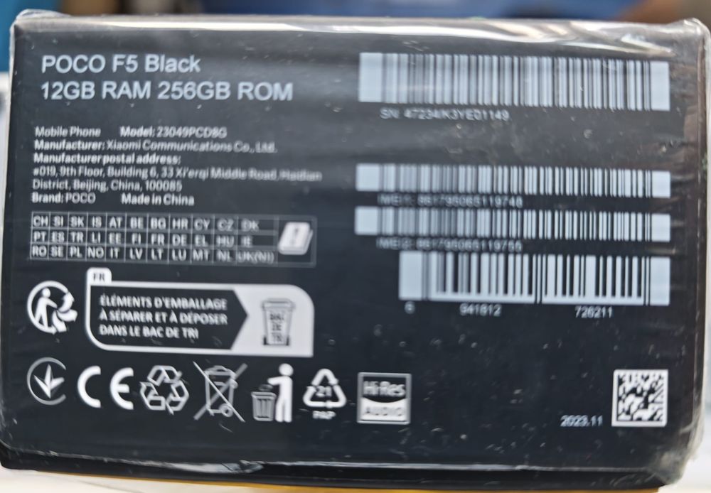 Poco F5 Black 256 GB