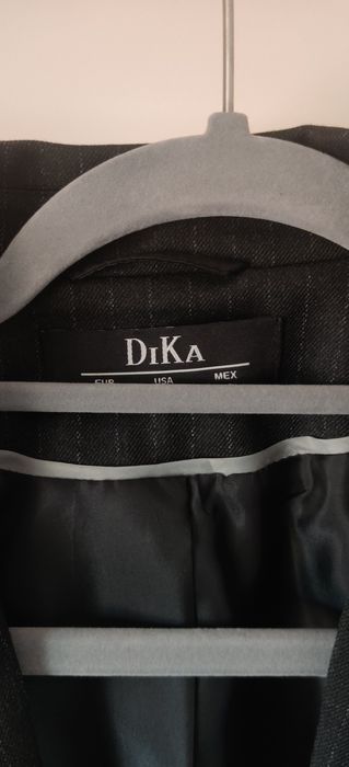 Costum office Dika cu pantaloni gri cu dungi