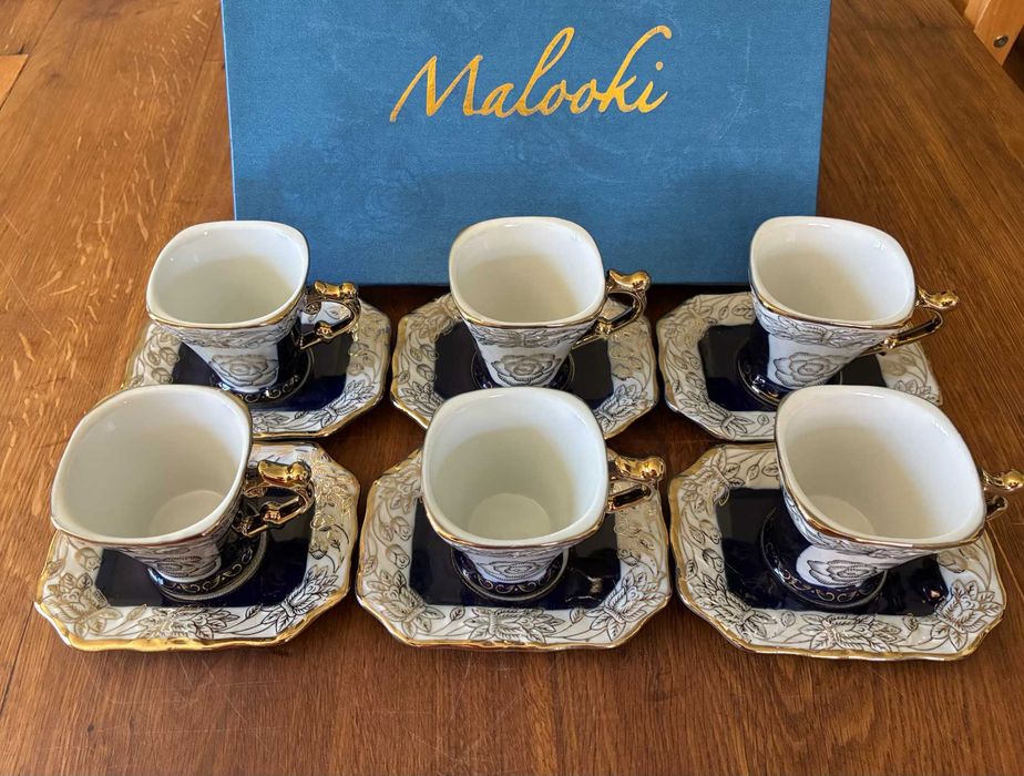 Set 6 cesti de cafea  6 si farfurioare , Malooki