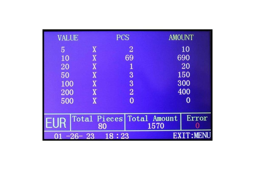 Детектор за фалшиви ЕВРО банкноти/банкнотоброячна машина CCE 3080