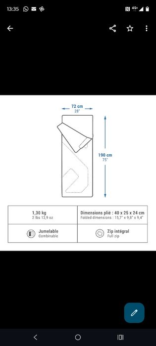 Sac de dormit pentru camping