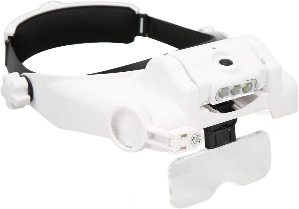 НОВИ Лупи за глава, увеличителни стъкла с 3 светлодиода (MG82000MC)..