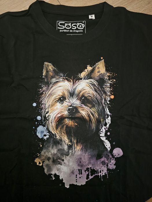 Tricouri premium SOSO unisex, noi - Yorkshire terrier & Bichon