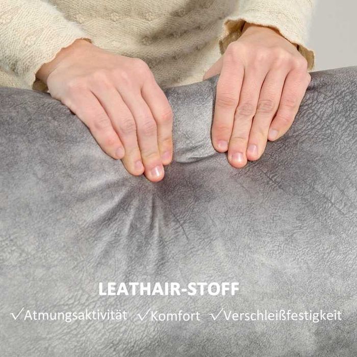 HOMCOM Двоен фотьойл, регулируема двойна облегалка и поставка за крака