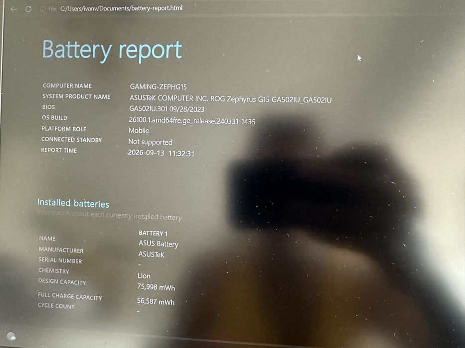 Лаптоп Asus ROG Zephyrus G15 Win 11 и раница