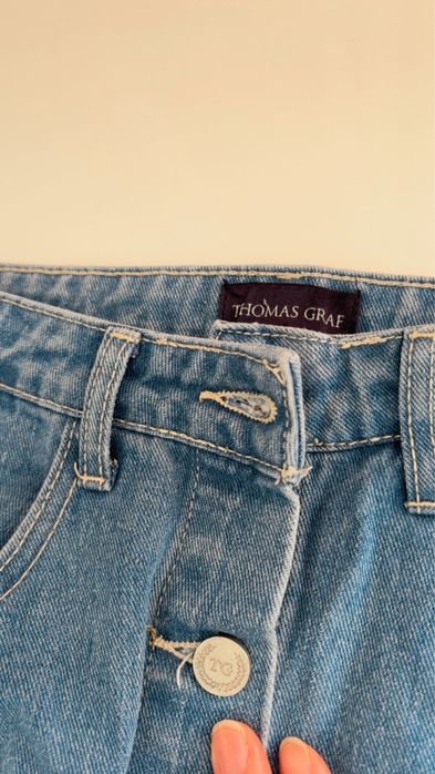 Джинсовая юбка макси