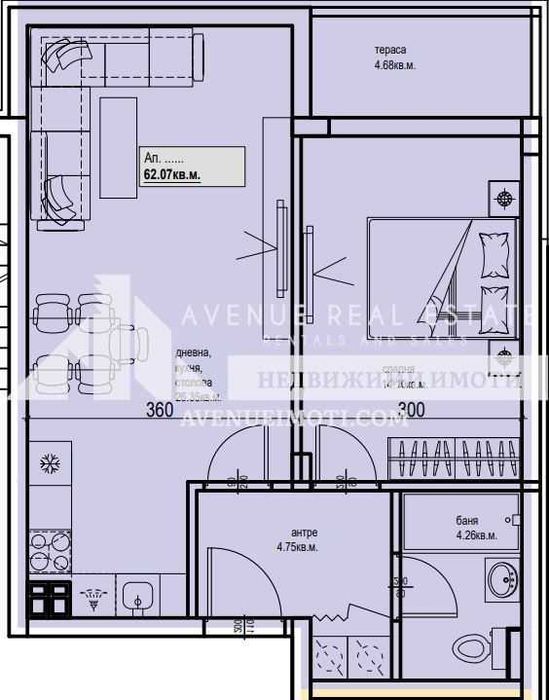 Продава се Двустаен апартамент в Пловдив, Кършияка - 72 кв.м за 1245 €/кв.м - Снимка #1