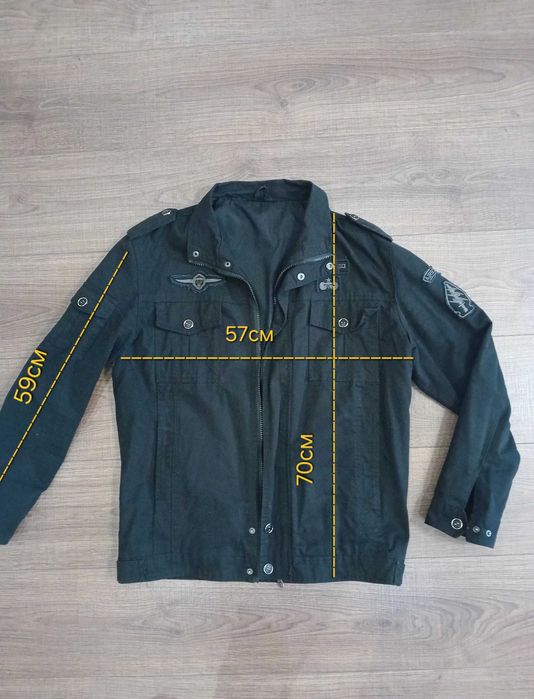 Мъжко черно яке тънко