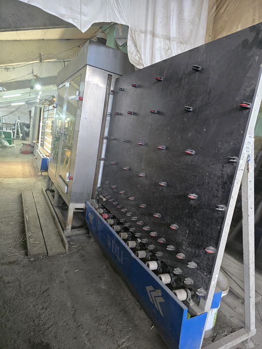 Автоматическая мойка стекла с  прессом