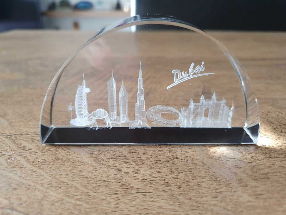 Decoratie mini Dubai cristal cu Atlantis si Museum of Future