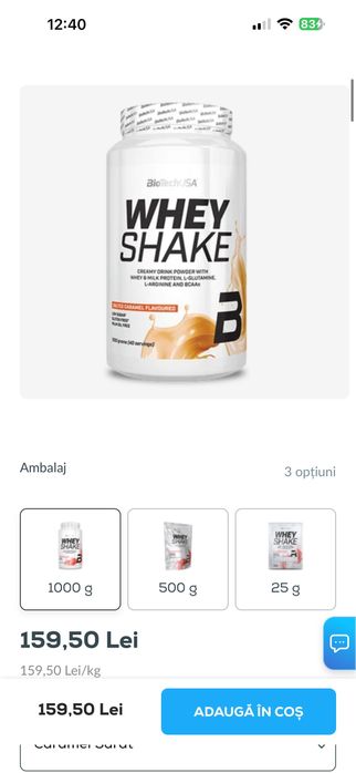 Supliment cu proteină și aromă de caramel sărat - BioTechUSA