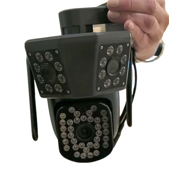 Тройна камера за наблюдение, работи с WiFi, 9 MP,Ultra HD