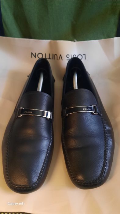 Черные Макасины PRADA КОЖА