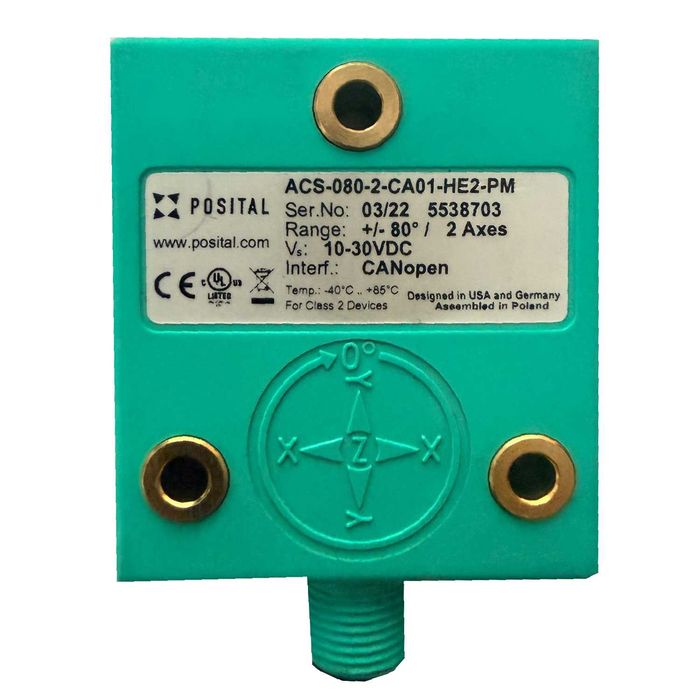 Inclinometru Vertical POSITAL TILTIX ACS-080-2-CA01-HE2-PM, CANopen, Resigilat