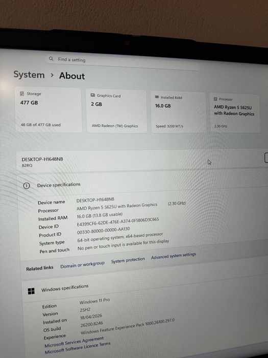 17.3” Lenovo | Ryzen 5 5625U | 16GB RAM | 512GB SSD | 2 GB VRAM - ГАРАНЦИЯ