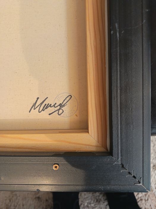 Абстрактна картина масло върху платно.  60/45 см. Рамкирана.