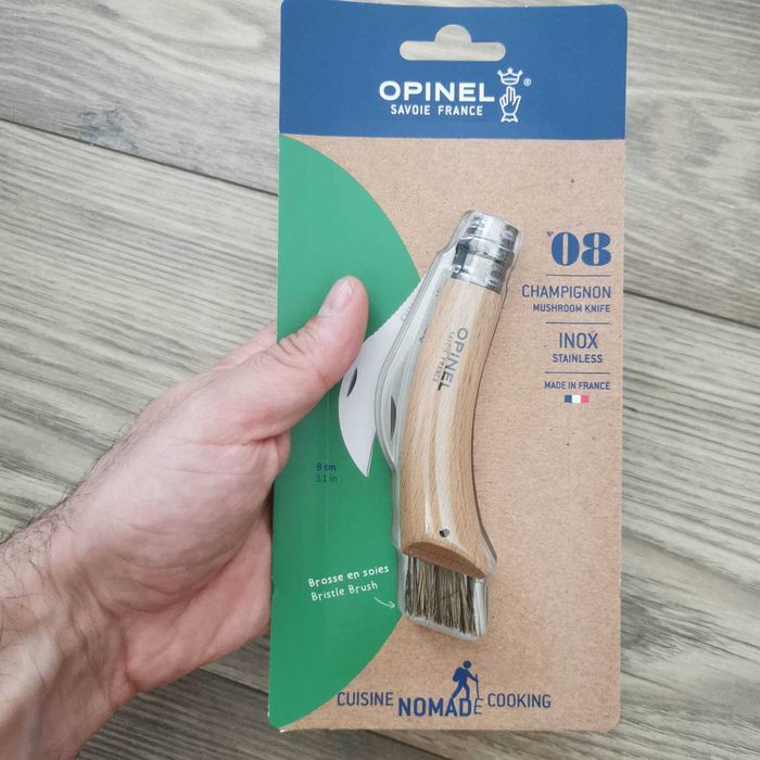 OPINEL нож за гъби ОПИНЕЛ N°08 Mushroom гъбарски нож с четка