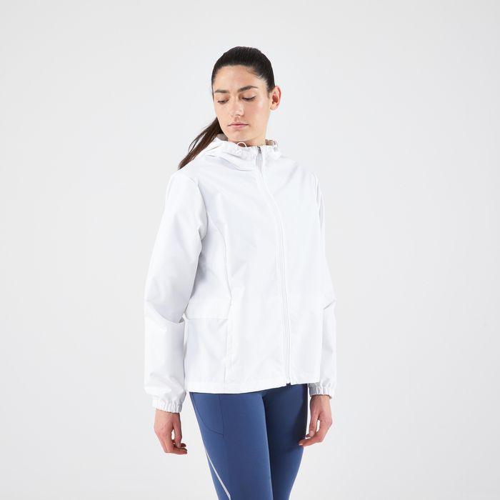 Geacă ploaie Rain Kiprun Run 100 Alb Damă - produs resigilat Decathlon