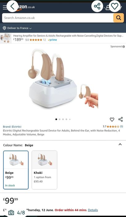 Aparat auditiv bătrâni deficiente de auz reîcarcabil