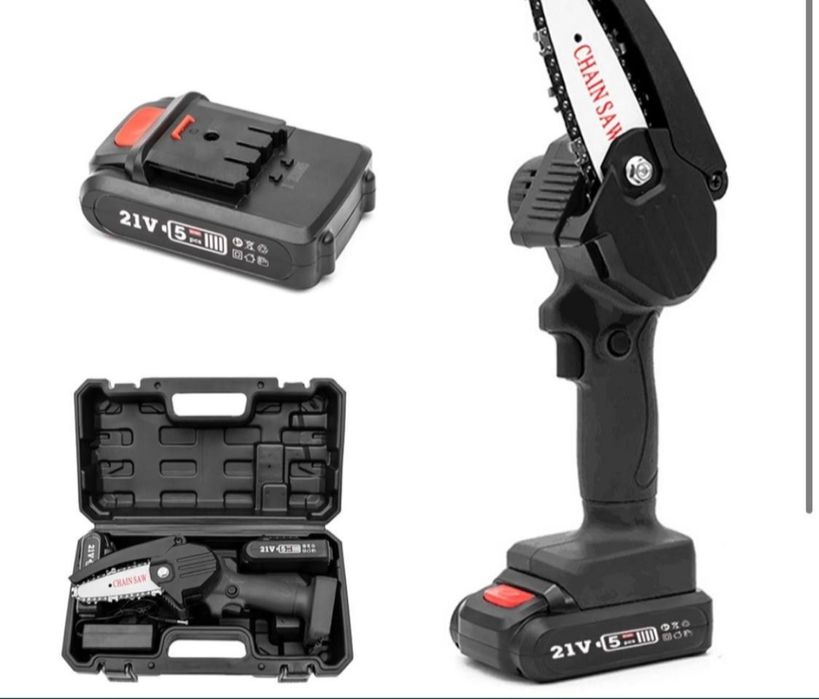 Доставка безплатная мини пила цепная аккумуляторная для сада