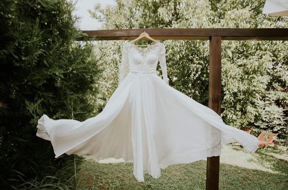 Rochie mireasa Beatrice Gale xs din dantela si voal
