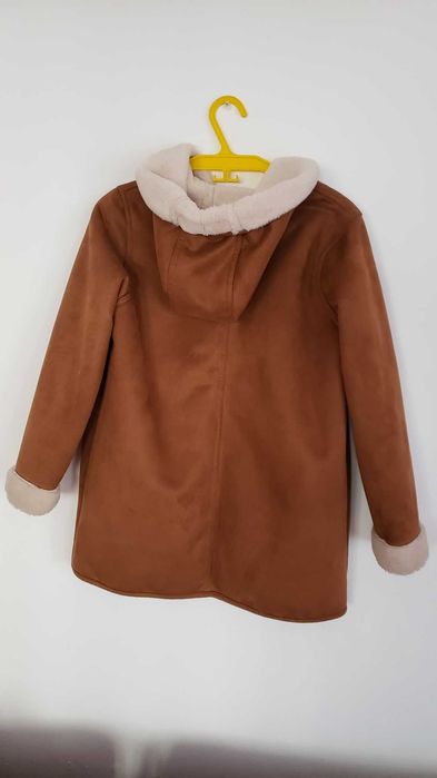 Palton si caciula din blana artificiala, Mango, fete, mar.140