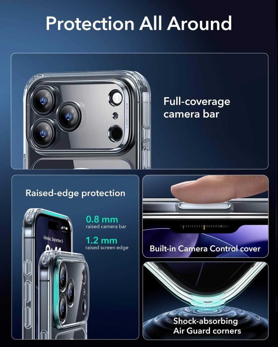 ESR калъф+стъкло за iPhone 17 Pro, iphone 17 Pro MAX, Magsafe, Camera