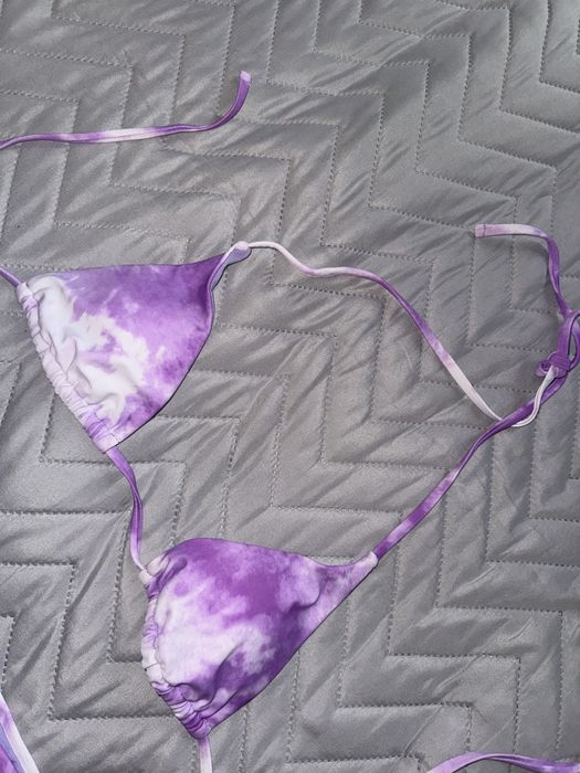 Чисто нов дамски бански от две части (Tie-Dye / лилав)