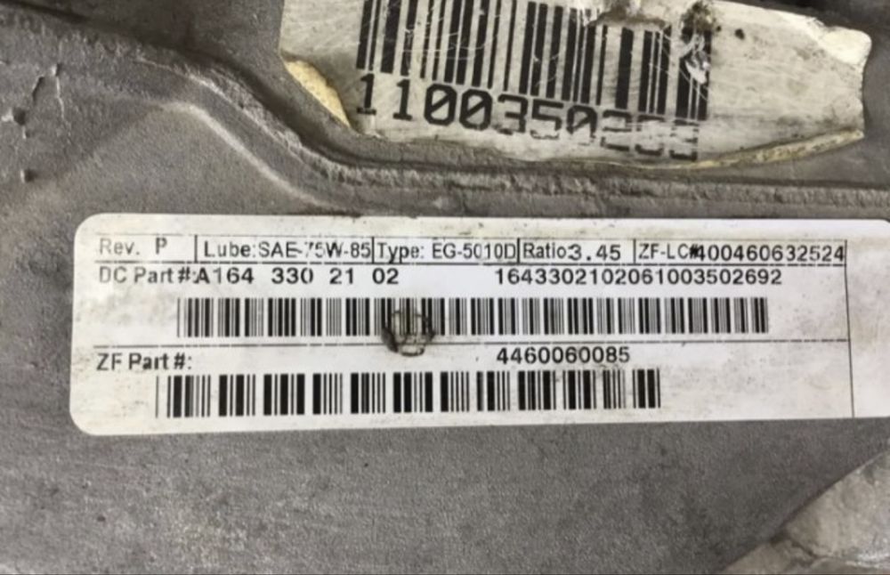 Mercedes w164 ml350cdi преден диференциал пр ч 3.45